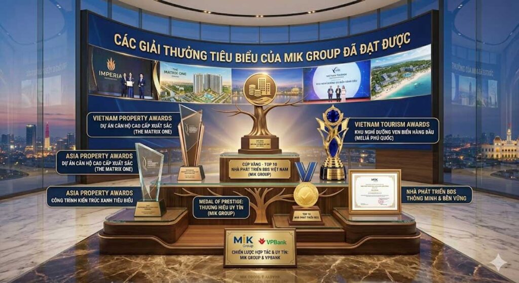 Các giải thưởng tiêu biểu của MIK Group