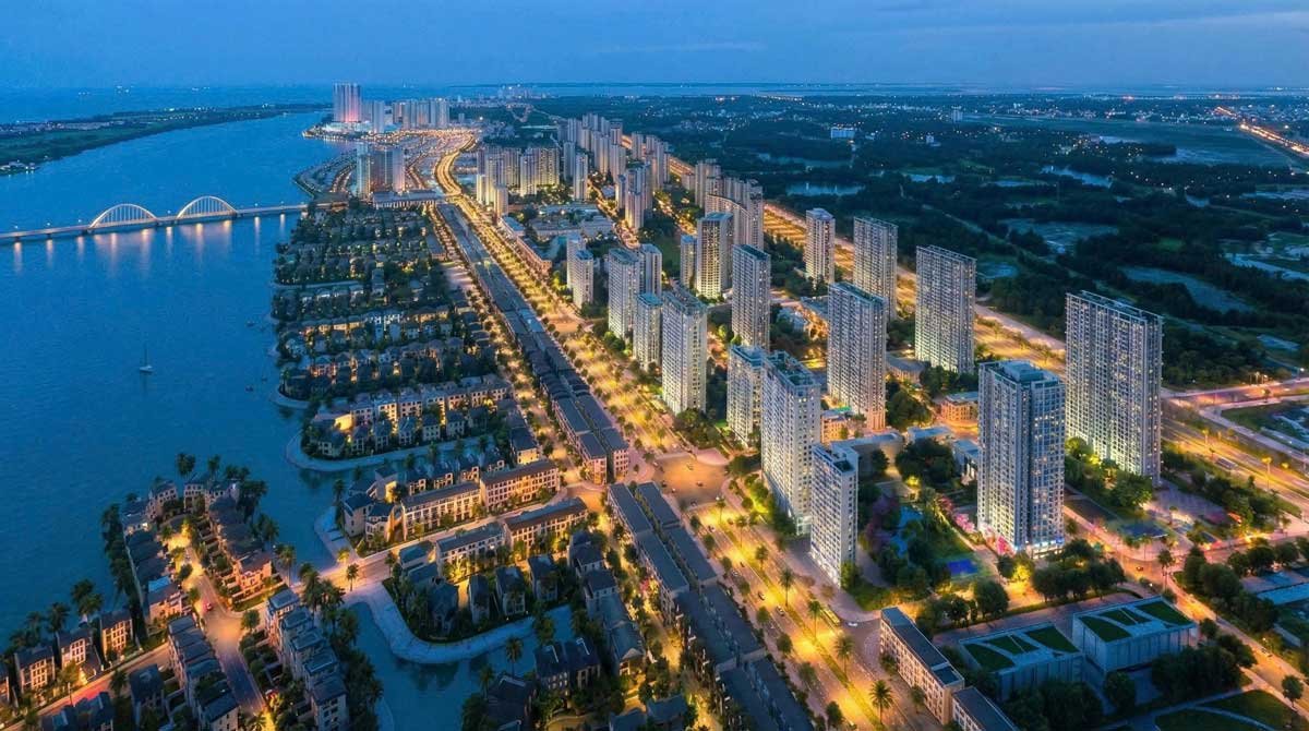 Hình phối cảnh các toà tháp căn hộ Imperia Green Paradise Cần Giờ