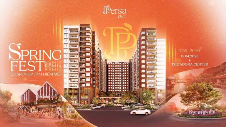 Hình phối cảnh căn hộ Persa Place trong khu đô thị Springville của chủ đầu Gamuda Land