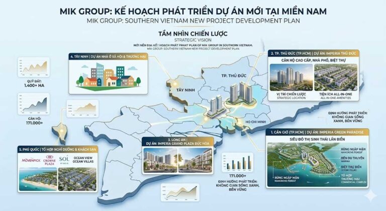 Tập đoàn MIK Group đang triển khai mạnh các dự án bất động sản tại Miền Nam