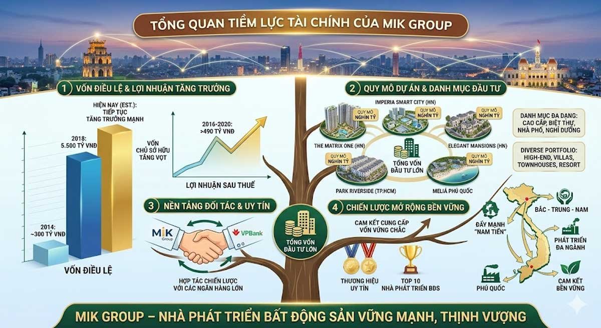 Tiềm lực tài chính của MIK Group hiện nay như thế nào?