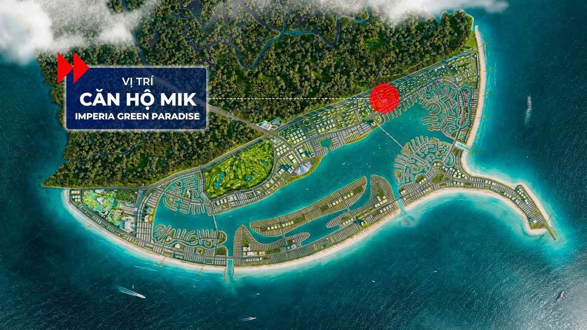 Vị trí khu căn hộ Imperia Green Paradise trong khu đô thị Vinhomes Green Paradise Cần Giờ
