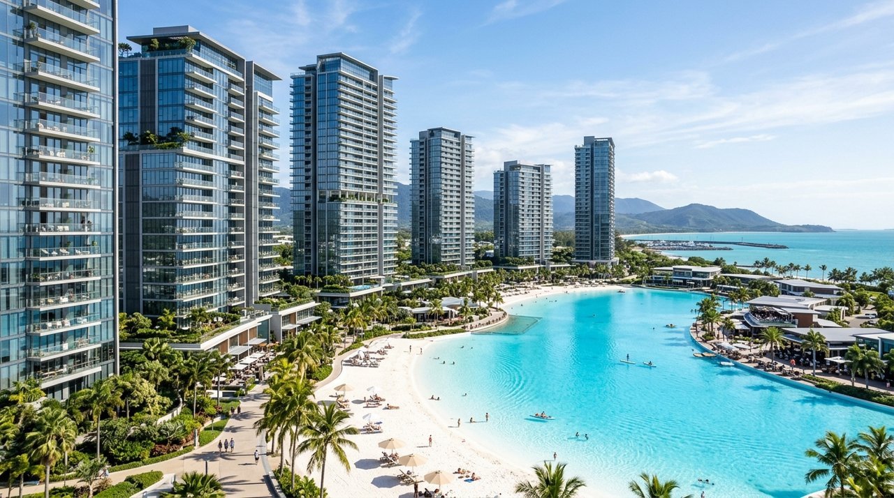 Căn hộ cao tầng Imperia Green Paradise Cần Giờ nhìn ra khu vực Paradise Lagoon