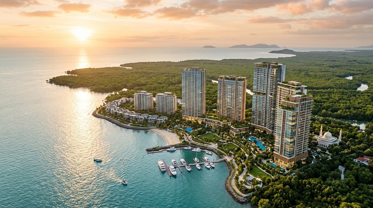 Imperia Green Paradise Cần Giờ - Khu đô thị Vinhomes Green Paradise Cần Giờ nhìn từ trên cao — vị trí tọa lạc của Imperia Green Paradise
