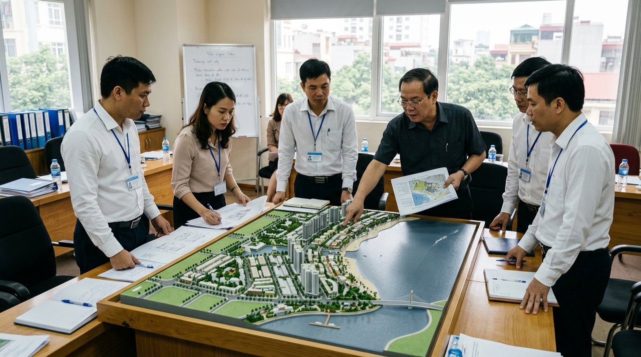 Họp quy hoạch đô thị với mô hình tổng thể khu đô thị ven biển - Luật Phát triển đô thị và Imperia Green Paradise Cần Giờ